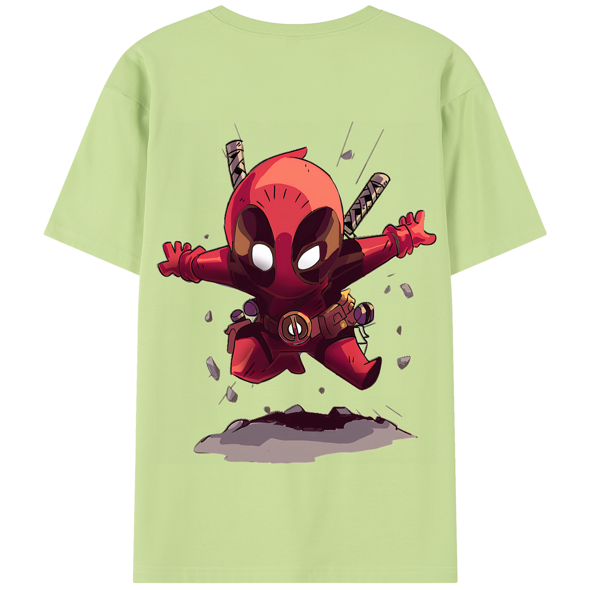 （画像用） Deadpool デッドプール 綿100％半袖Tシャツ（背面プリント）